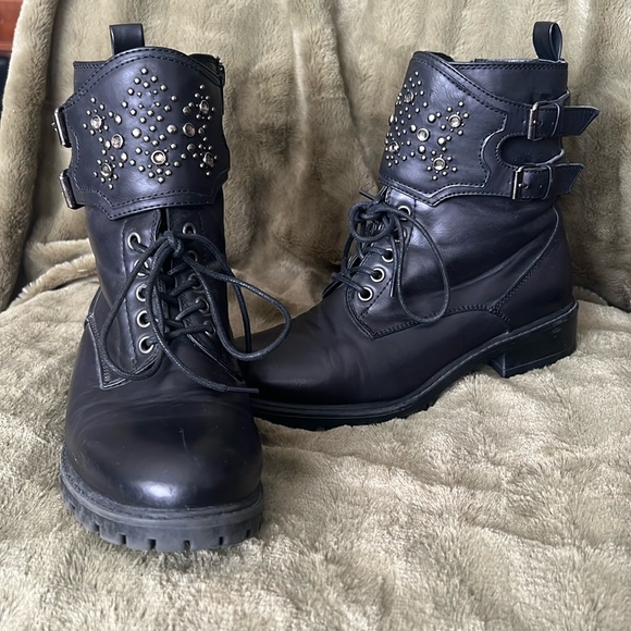 MIA Perry Studded Combat Boots - Picture 1 of 5